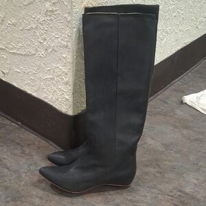 Womens Maison Martin Margiela x H&M Re-Edition Knee-High Black Leather Boot